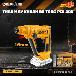 Máy khoan bê tông pin 20V Ingco CRHLI1601 Chính Hãng 1
