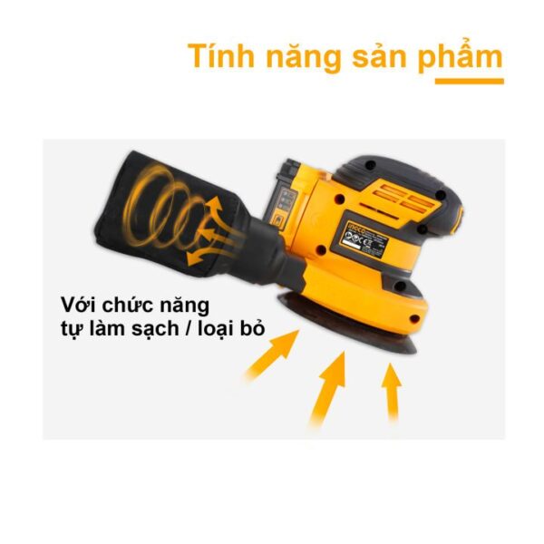 May cha nham tron CROSLI2001 INGCO dung pin Lithium 20V 3
