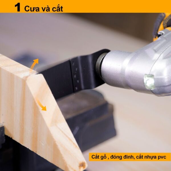 Máy cắt gọt đa năng pin Ingco CMLI2001 Chính Hãng, Giá Rẻ 10 May cong cu da nang dung pin CMLI2001 INGCO kem 8 phu kien de cat cua danh bong mai 1