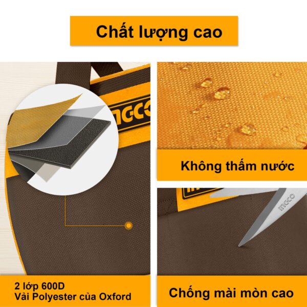 Tui dung do nghe 13inch 33cm INGCO HTBG281328 mau Vang Nau MAU MOI 7