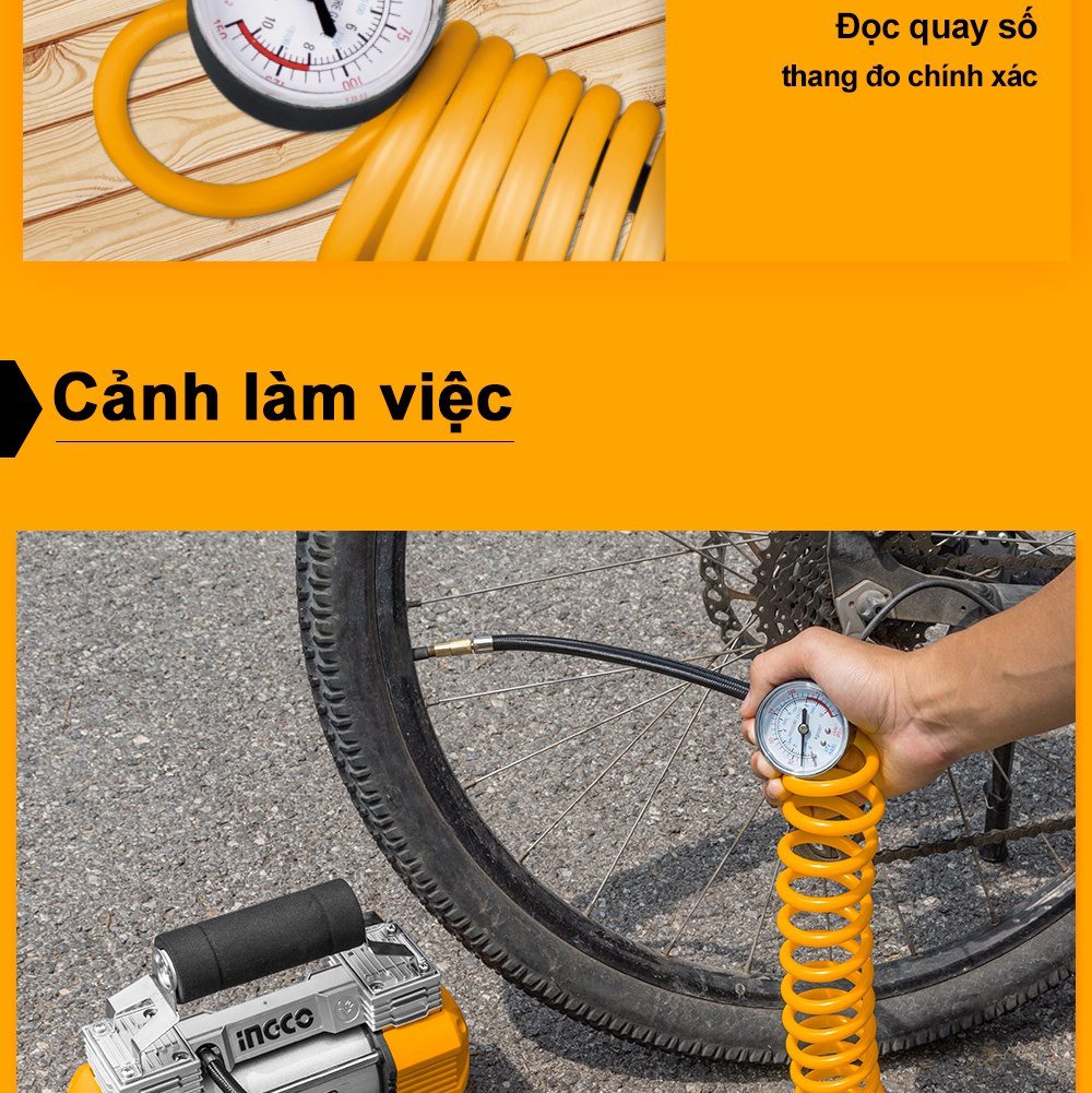 May bom lop o to dung dien 12v Ingco AAC2508 10