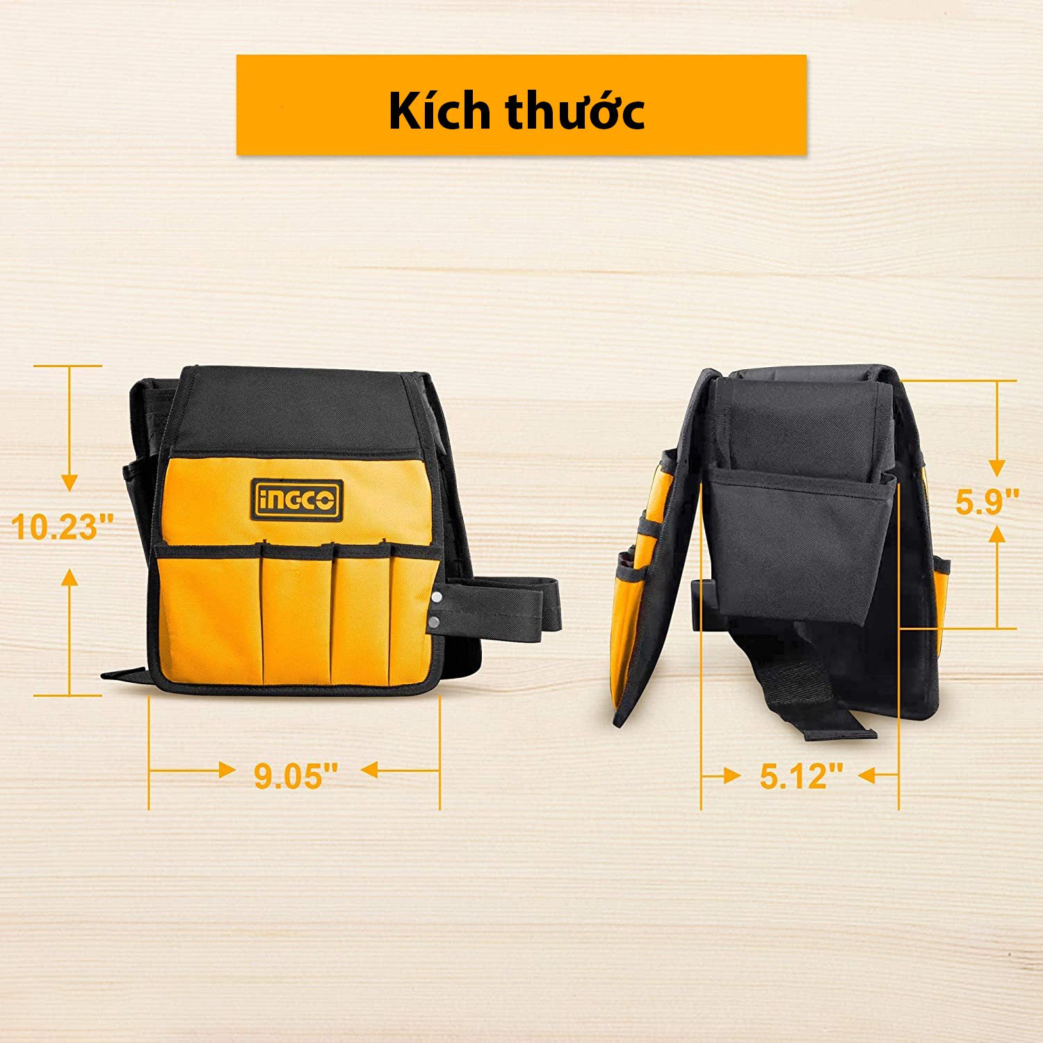 Kích thước 2 túi: L26*W23cm & L15*W13cm
