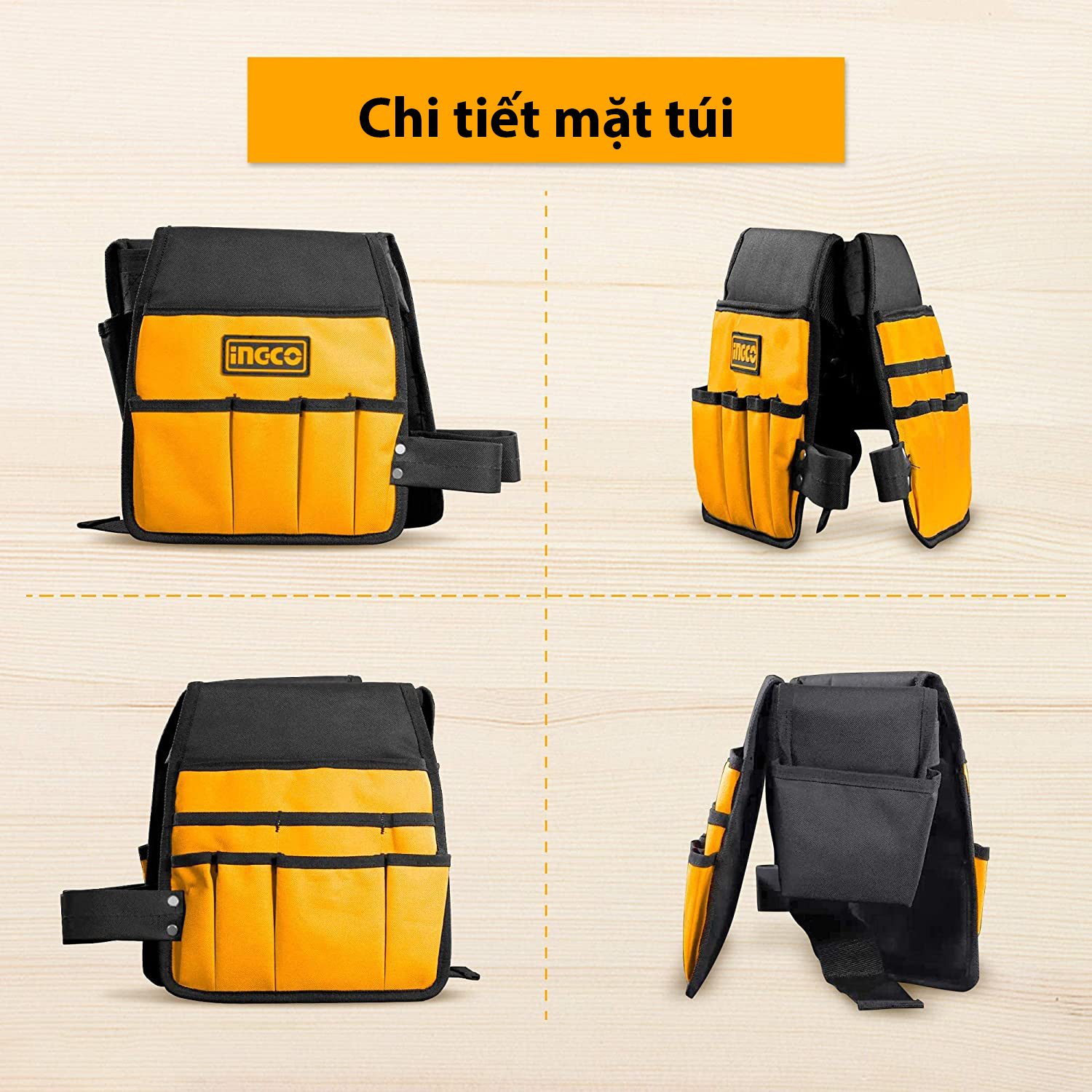Chi tiết các mặt bên của túi ingco HTBP02031