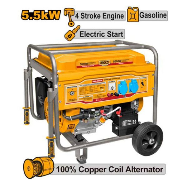 Máy phát điện xăng 5.5KW Ingco GE55003 Chính Hãng