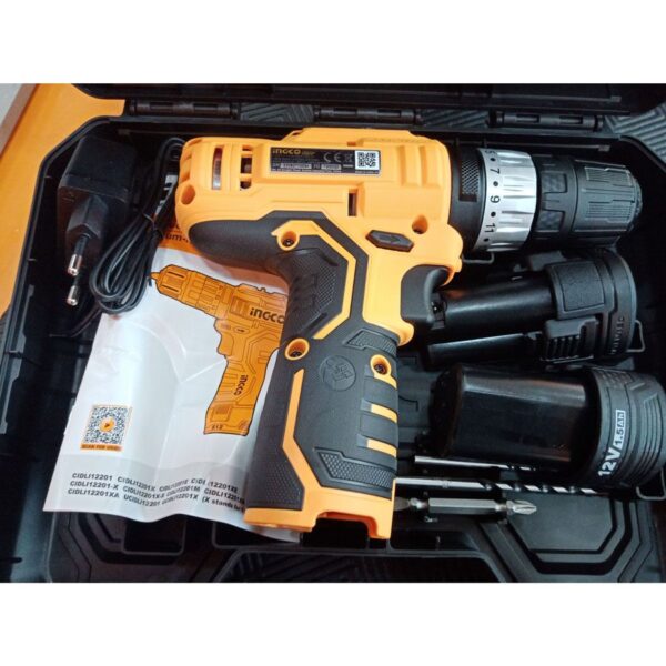 Máy khoan pin 12V Type-C Ingco CIDLI12202 Có Búa Chính Hãng 1