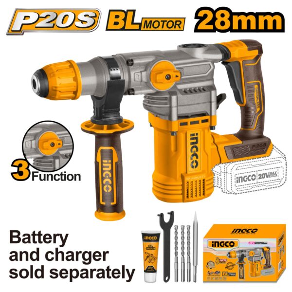 Máy đục bê tông pin 20V Ingco CRHLI20288 Chính Hãng