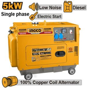 Máy phát điện 5kw chạy dầu INGCO GSE50001 100% dây đồng