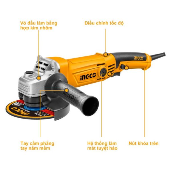 Máy mài góc 1010W 125mm Ingco AG10108-5 Chính Hãng 6
