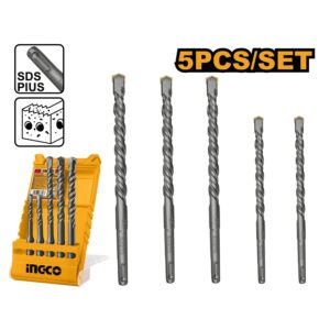 Bộ 5 mũi khoan bê tông đuôi gài Ingco AKD2052 Chính Hãng 3