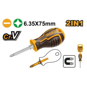 Bộ tua vít 2 đầu ngắn Ingco AKISD0202 Chính Hãng, Giá Rẻ