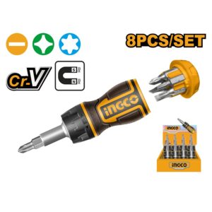 Bộ tua vít 8 đầu tiện dụng Ingco AKISDS0708 Chính Hãng