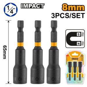 Bộ 3 đầu bắn tôn 8mm Ingco AMN0831 Chính Hãng, Giá Rẻ Nhất