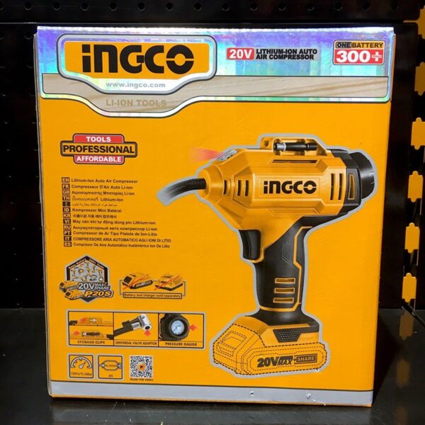Dụng cụ bơm lốp xe 20V Ingco CACLI2018 Chính Hãng, Giá Rẻ 9 Dụng cụ bơm lốp xe 20V Ingco CACLI2018 Chính Hãng, Giá Rẻ 4