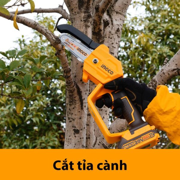 Máy cưa xích pin 20V Ingco CGSLI2058 Chính Hãng, Giá Rẻ ( Chưa kèm pin & Sạc) 3