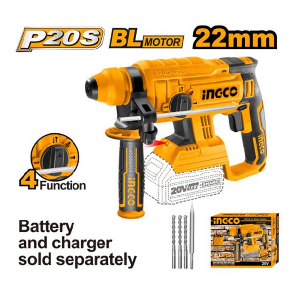 Máy khoan bê tông 20V không chổi than Ingco CRHLI2201 Mạnh Mẽ