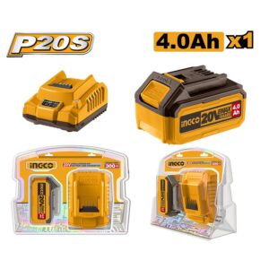 Pin 20V 4.0Ah & Sạc Ingco FBCPK1214 Chính Hãng, Giá Rẻ Nhất