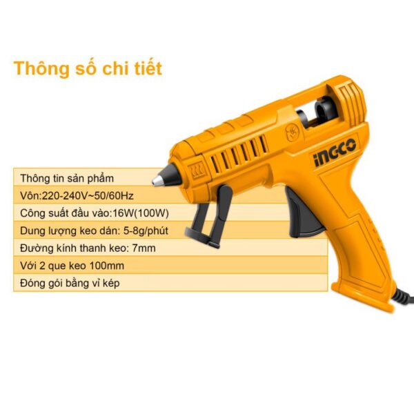 Súng bắn keo nến điện Ingco GG708 Chính Hãng, Giá Rẻ Nhất 3