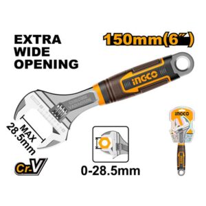Mỏ lết thép Cr-V 150mm Ingco HADW131068 Chính Hãng