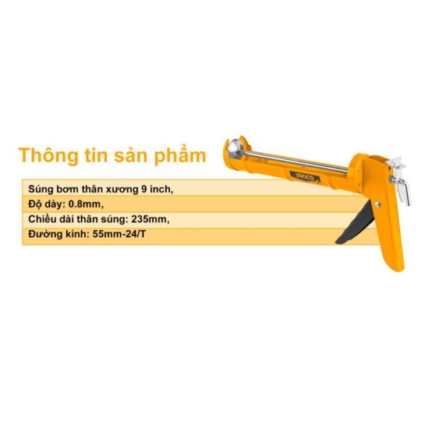 Súng bơm silicon Ingco HCG0309 Chính Hãng, Giá Rẻ Nhất 3