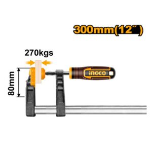 Kẹp gỗ chữ F 80*300mm Ingco HFC020802 Chính Hãng, Giá Rẻ