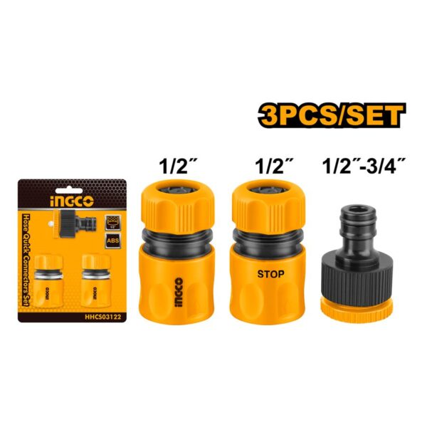 Bộ 3 đầu nối nhanh máy xịt rửa Ingco HHCS03122 Chính Hãng 3