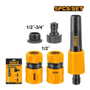 Bộ 5 đầu nối nhanh máy xịt rửa Ingco HHCS05122 Chính Hãng 2