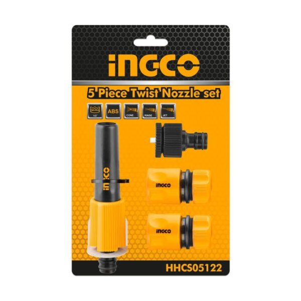 Bộ 5 đầu nối nhanh máy xịt rửa Ingco HHCS05122 Chính Hãng 3 Bộ 5 đầu nối nhanh máy xịt rửa INGCO HHCS05122