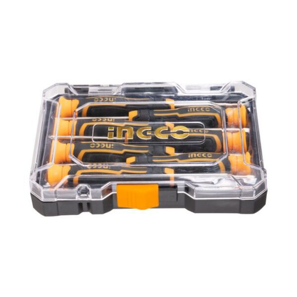 Bộ 7 tua vít nhỏ thép CrV Ingco HKSD0718 Chính Hãng 2