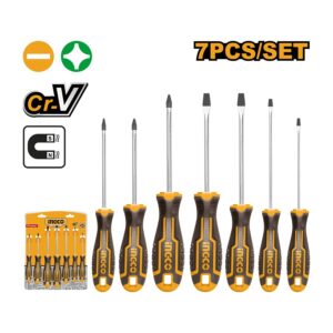 Bộ 7 tua vít thép CrV Ingco HKSD0728 Chính Hãng, Giá Rẻ 6