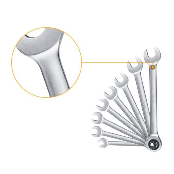 Bộ 8 cờ lê miệng vòng hai chiều (8- 19mm) INGCO HKSPAR1082