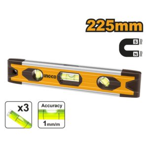 Thước thủy 225mm có nam châm Ingco HMSL01030 Chính Hãng