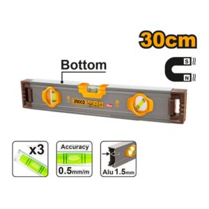Thước thủy 30cm có nam châm Ingco HSL38030M Chính Hãng