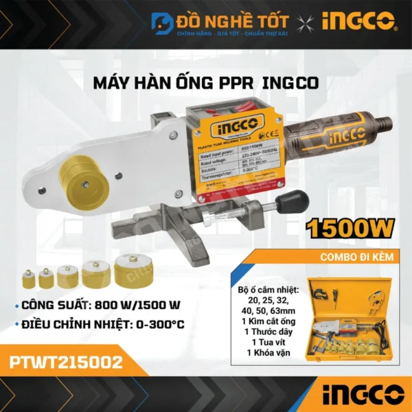Máy hàn ống PPR 200°C Ingco PTWT215002 Chính Hãng, Giá Rẻ 01