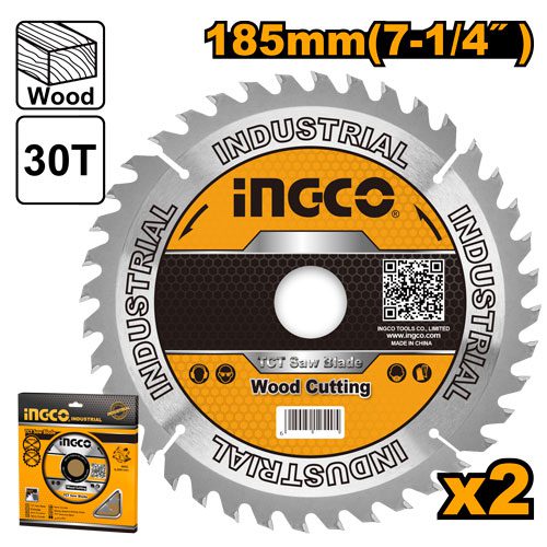 Lưỡi cắt gỗ 185mm 30 răng Ingco TSB118510 Chính Hãng 1 Lưỡi cắt gỗ 185mm 30 răng Ingco TSB118510 Chính Hãng 3