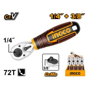 Cần siết 2 chiều 1/4 inch 72 răng Ingco HRTH081438 Chính Hãng 4