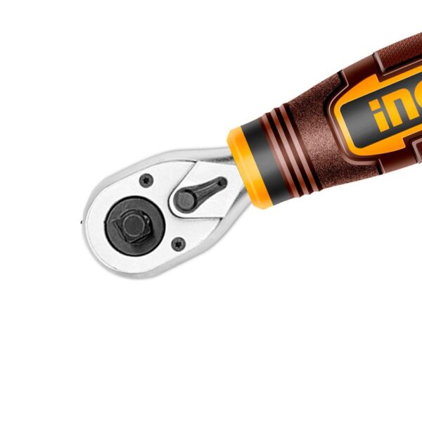 Cần siết 2 chiều 1/4 inch 72 răng loại ngắn 140mm INGCO HRTH081438