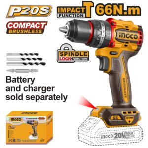 Máy khoan búa pin 20V 66Nm Ingco CIDLI206681 Chính Hãng  (Thân máy)