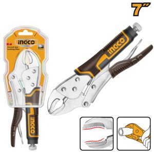 Kìm bấm khóa mỏ cong Cr-V Ingco HCJLW0207 Chính Hãng