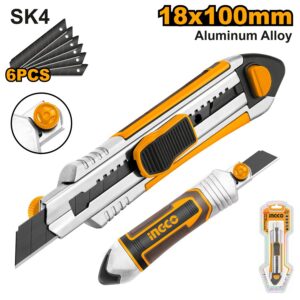 Dao rọc giấy hợp kim nhôm Ingco HKNS1808 Chính Hãng