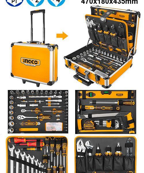 Bộ thùng vali kéo 147 dụng cụ Ingco HKTHP21471 Chính Hãng