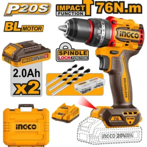Máy khoan búa pin 20V 76Nm INGCO CIDLI20768