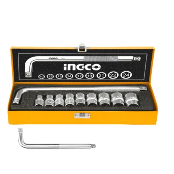 Bộ 10 đầu tuýp 1/2 inch Ingco HKTS12101 Chính Hãng 01