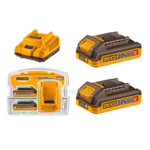 Bộ Combo 2 Pin 2.0ah Và Sạc 20V Ingco Chính Hãng (Bản Nâng Cấp) 01