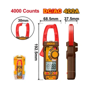 Ampe Kìm AC/DC 400A 4000 Counts Ingco DCM62002, Chính Hãng 01