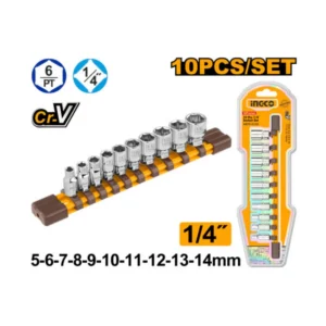 Bộ Đầu Tuýp 1/4 Inch 10 chi tiết Ingco HKTS14103, Giá Tốt 01