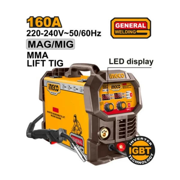 Máy Hàn Đa Năng MIG/TIG/MMA 160A Ingco ING-MGT16058, Giá Tốt 01