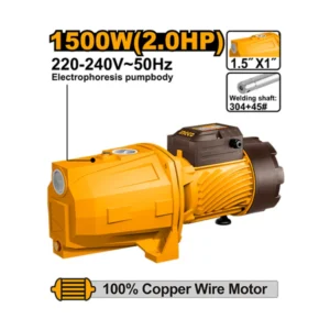 Máy bơm nước phản lực 1500W, 2HP lưu lượng 125L/phút Ingco JP150068, Chính Hãng 01