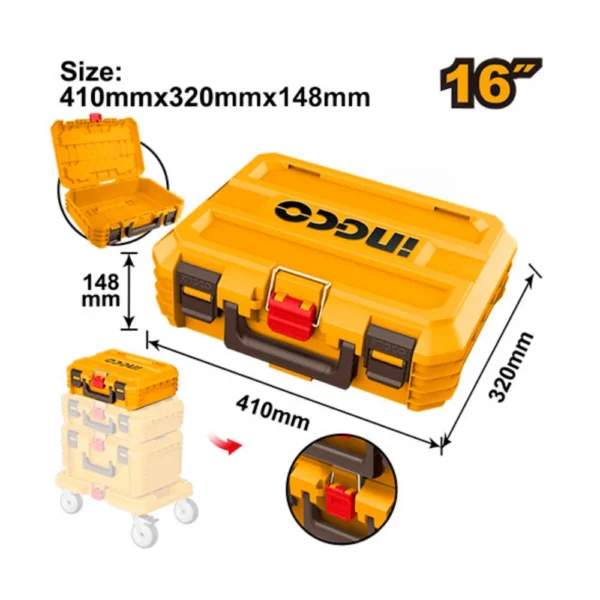 Hộp Đựng Dụng Cụ Xếp Chồng 16 Inch Ingco PBXS101 - Giá Tốt 01