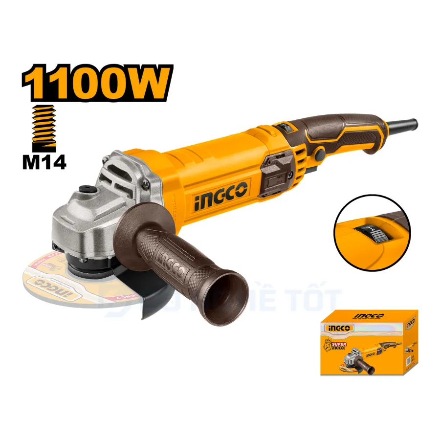 Máy Mài Góc 1100W Có Chỉnh Tốc Đĩa 125mm Ingco AG1100385 Giá Tốt