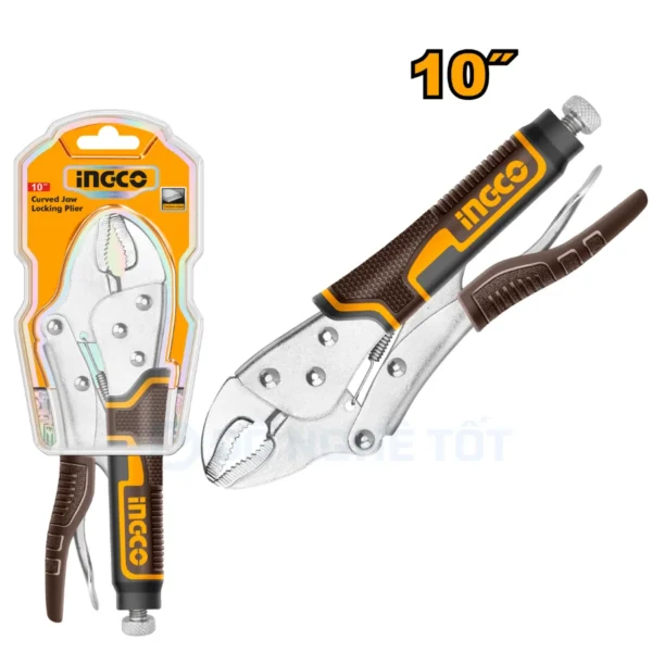 Kìm Bấm Chết Mỏ Cong 10 Inch Thép Carbon Ingco HCJLW0210 Chính Hãng 01